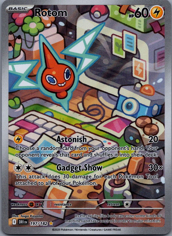 197 Rotom Destined Rivals Illustration Rare Near Mint