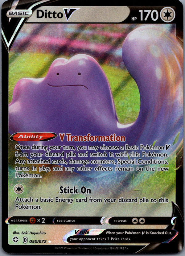 050 Ditto V Shining Fates Holo Rare V Near Mint