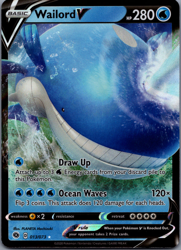 013 Wailord V Champion's Path Holo Rare V Near Mint