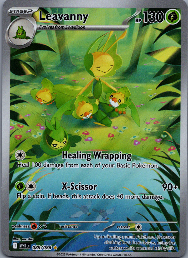 089 Leavanny White Flare Illustration Rare Near Mint