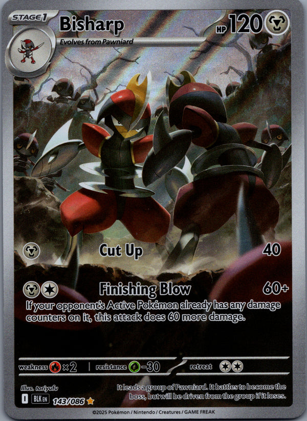 143 Bisharp Black Bolt Illustration Rare Near Mint