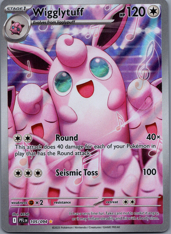 105 Wigglytuff Phantasmal Flames Illustration Rare Near Mint