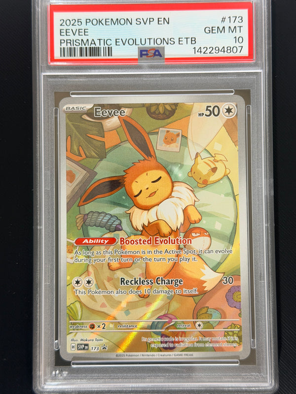 173 Eevee SV Black Star Promos Promo PSA 10
