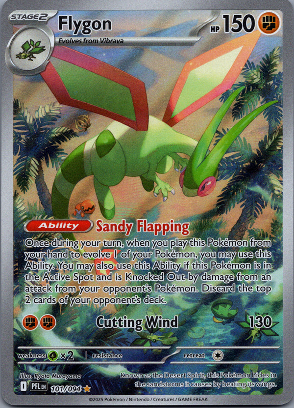 101 Flygon Phantasmal Flames Illustration Rare Near Mint