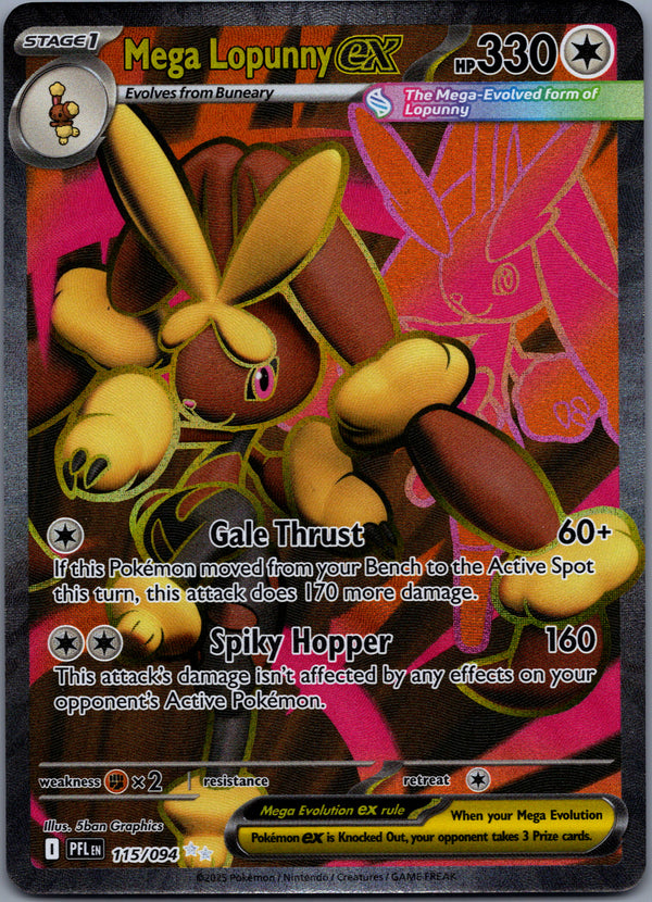 115 Mega Lopunny ex Phantasmal Flames Ultra Rare Near Mint