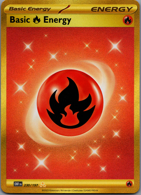 230 Fire Energy Obsidian Flames Hyper Rare Near Mint