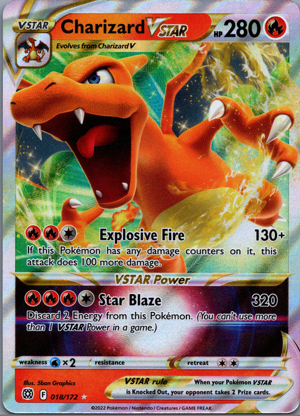 018 Charizard VSTAR Brilliant Stars Holo Rare VSTAR Near Mint