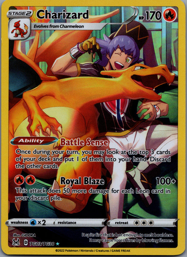 TG03 Charizard Lost Origin Rare Holo Near Mint