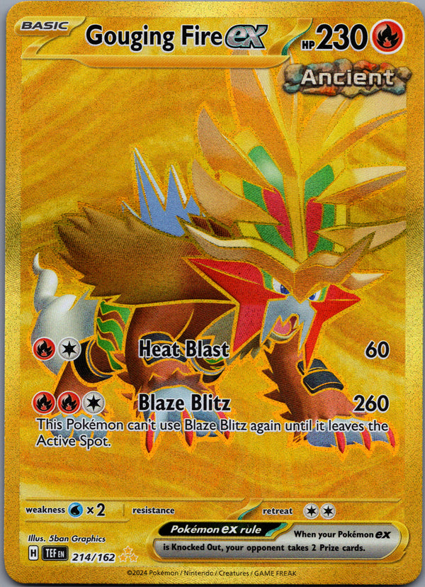 214 Gouging Fire ex Temporal Forces Hyper Rare Near Mint
