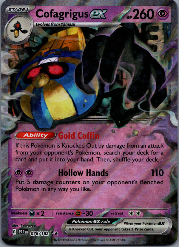 076 Cofagrigus ex Paradox Rift Double Rare Near Mint