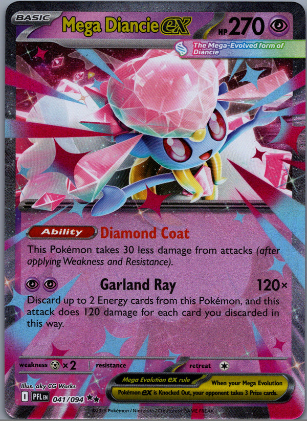 041 Mega Diancie ex Phantasmal Flames Double Rare Near Mint