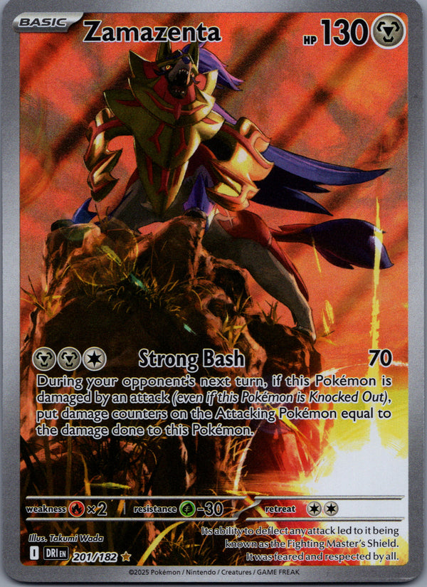 201 Zamazenta Destined Rivals Illustration Rare Near Mint