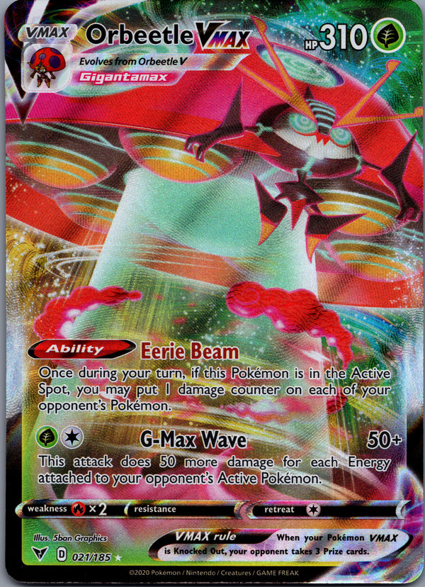 021 Orbeetle VMAX Vivid Voltage Holo Rare VMAX Near Mint