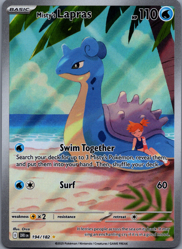 194 Misty's Lapras Destined Rivals Illustration Rare Near Mint
