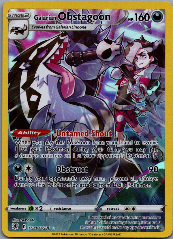 TG10 Galarian Obstagoon Astral Radiance Rare Holo NM
