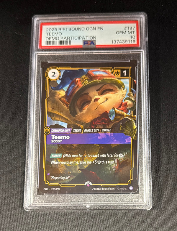 197 Teemo Origins Demo Participation PSA 10