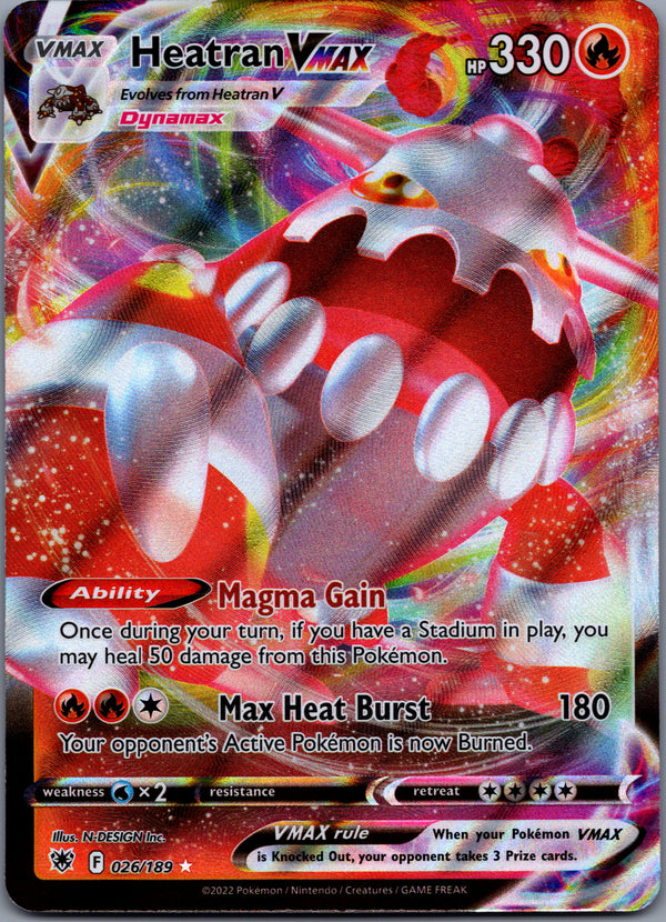 026 Heatran VMAX Astral Radiance Holo Rare VMAX Near Mint