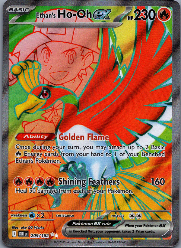 209 Ethan's Ho-Oh ex Destined Rivals Ultra Rare Near Mint