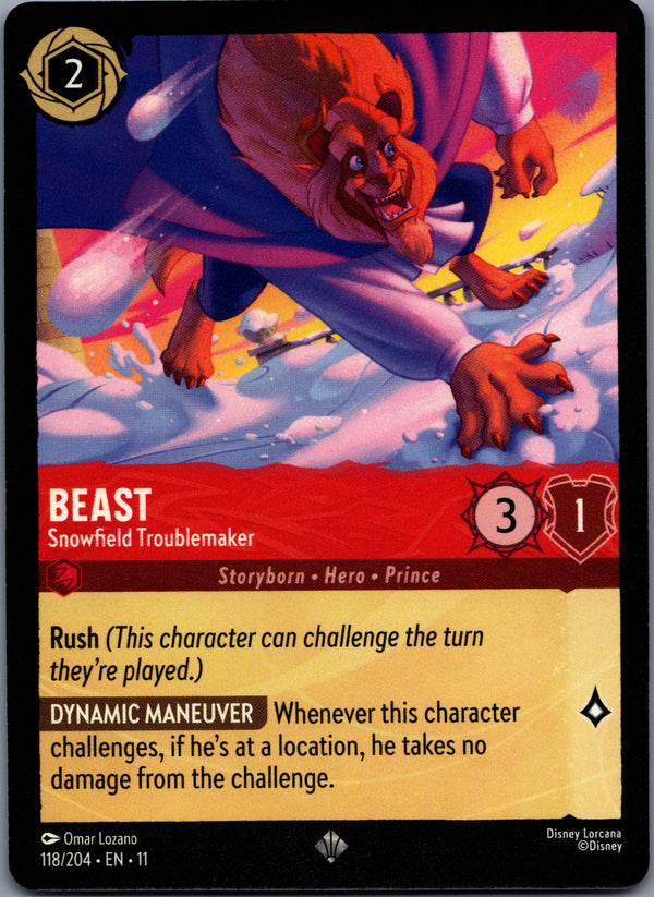 118 Beast - Snowfield Troublemaker Winterspell Super Rare Near Mint