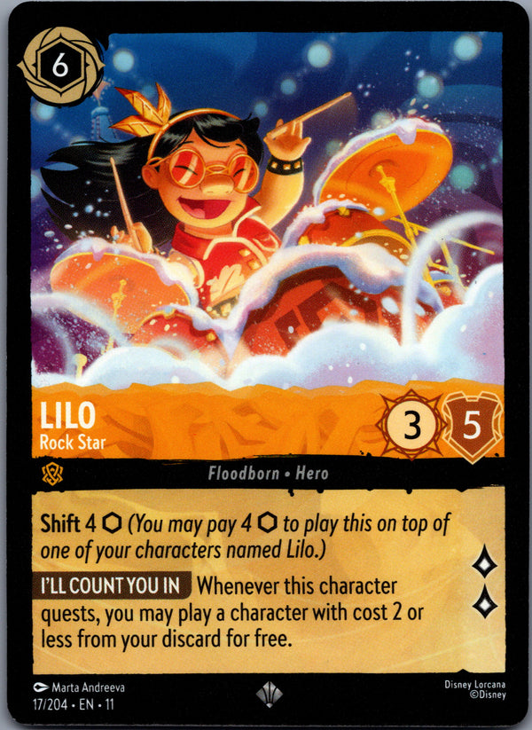 017 Lilo - Rock Star Winterspell Super Rare Near Mint