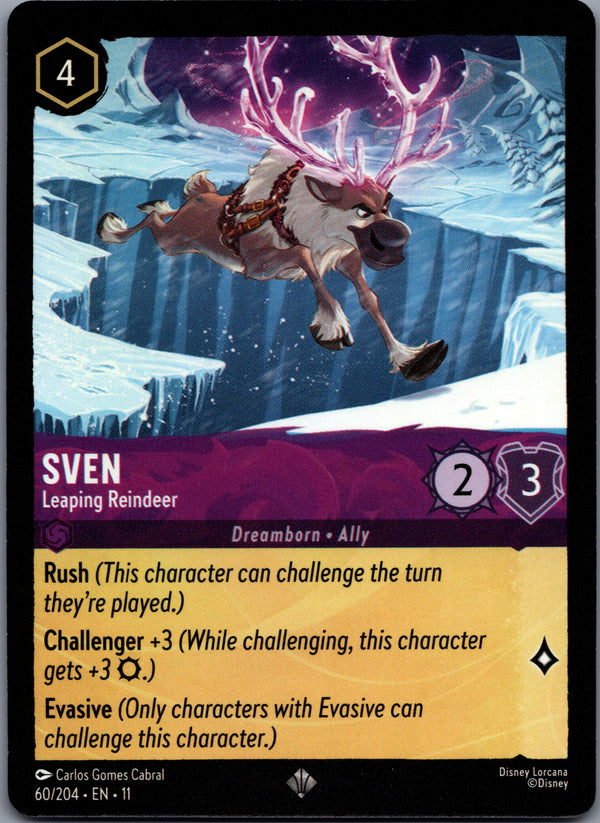060 Sven - Leaping Reindeer Winterspell Super Rare Near Mint