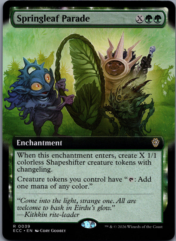 039 Springleaf Parade Lorwyn Eclipsed Commander Rare Extended Art NM