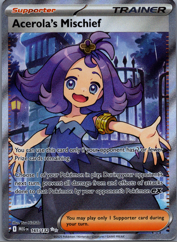165 Acerola's Mischief Mega Evolution Ultra Rare Near Mint