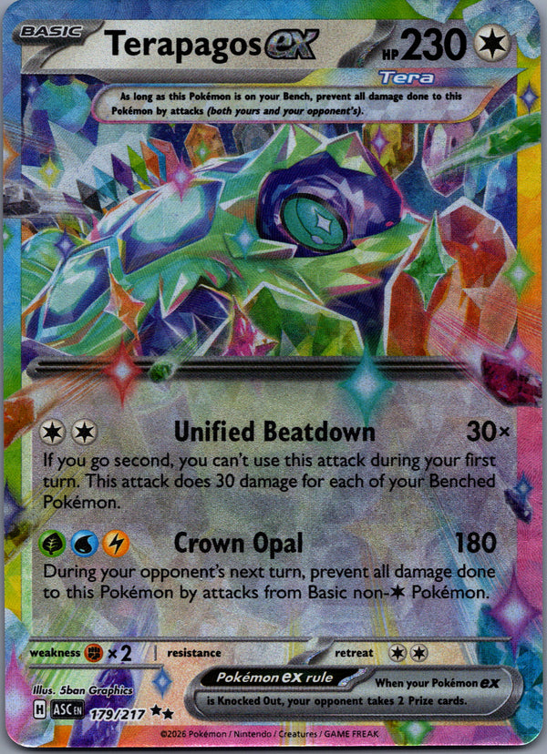 179 Terapagos ex Ascended Heroes Double Rare Near Mint