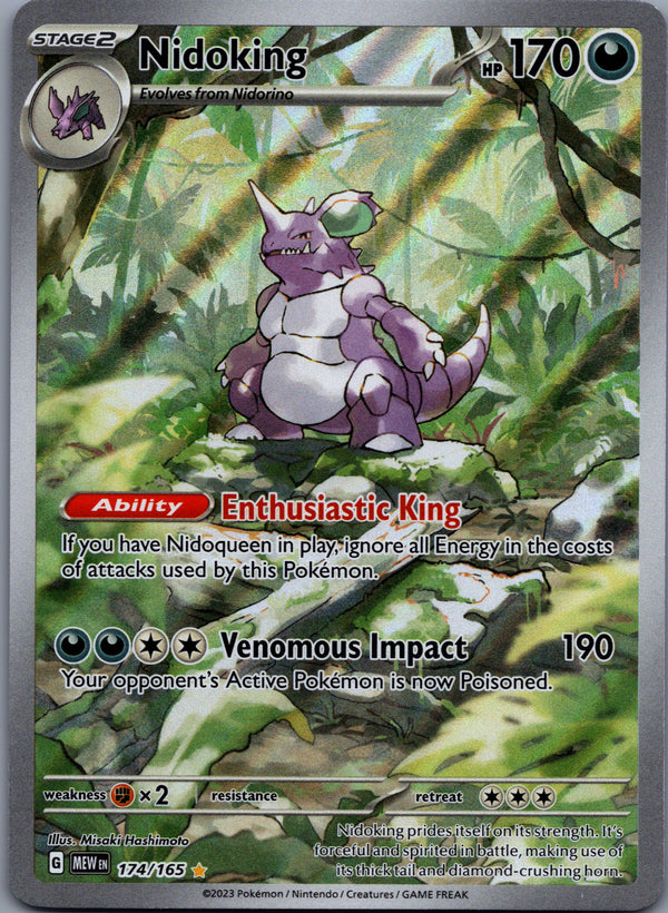 174 Nidoking Scarlet & Violet 151 Illustration Rare Near Mint