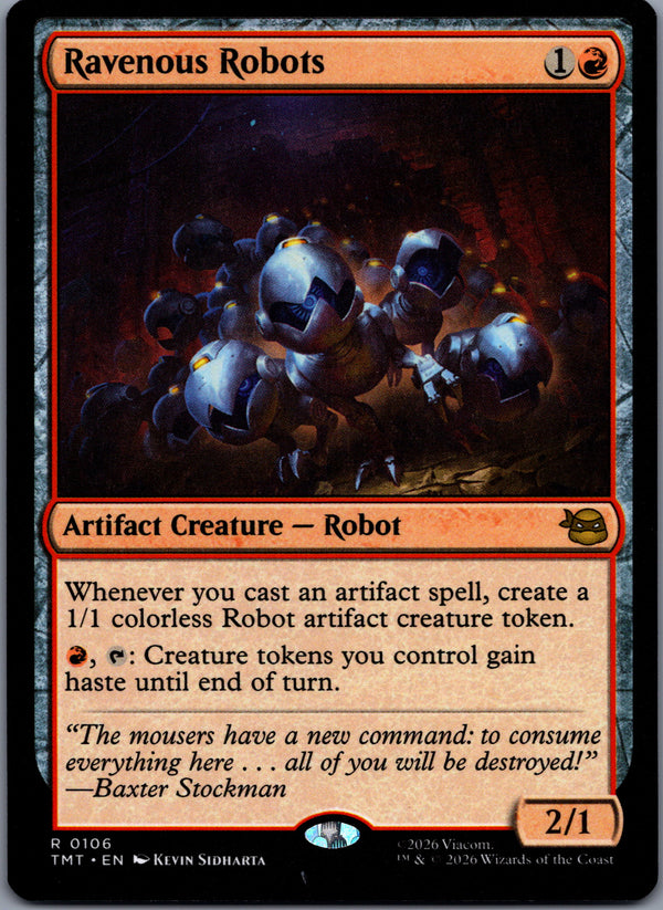 106 Ravenous Robots Teenage Mutant Ninja Turtles Rare Normal NM