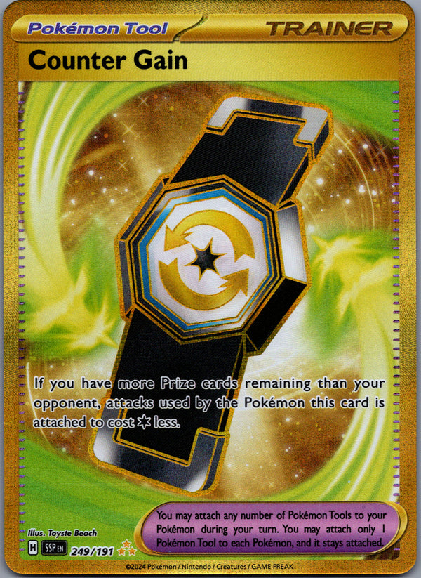 249 Counter Gain Surging Sparks Hyper Rare Near Mint