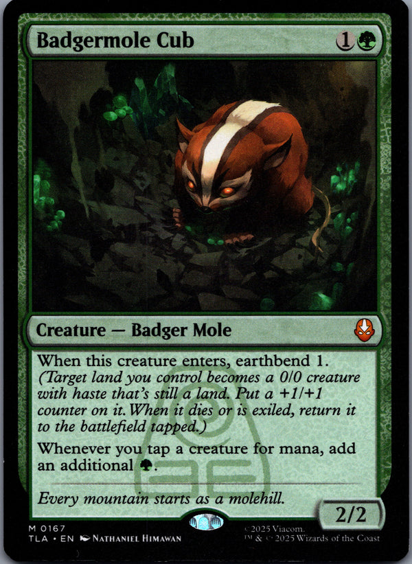 167 Badgermole Cub Avatar The Last Airbender Mythic Rare Normal Near Mint