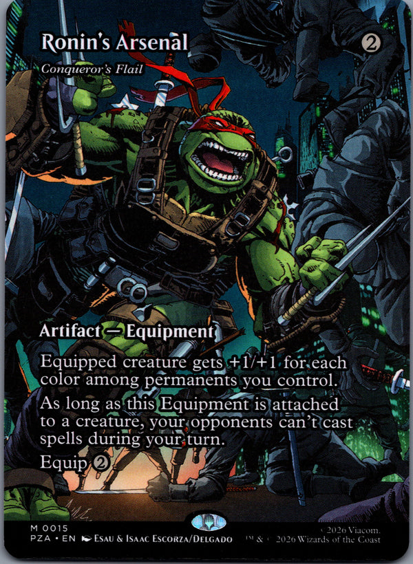 015 Conqueror's Flail Teenage Mutant Ninja Turtles Source Material Mythic Borderless NM