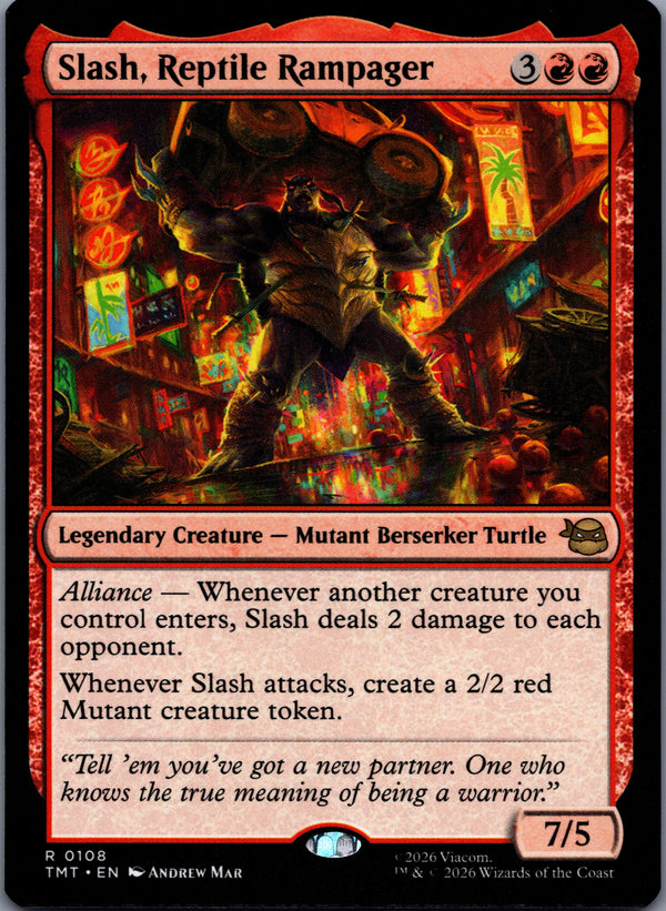 108 Slash, Reptile Rampager Teenage Mutant Ninja Turtles Rare Normal NM