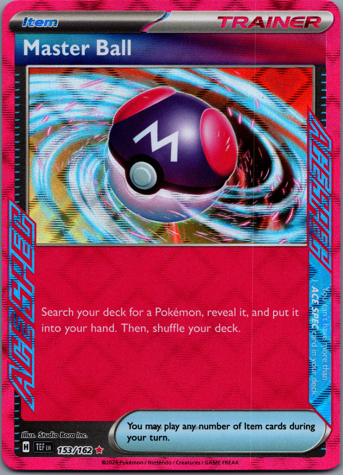 153 Master Ball Temporal Forces Ace Spec Near Mint – k0s Card Shop