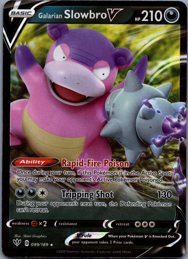 099 Galarian Slowbro V Darkness Ablaze Holo Rare V Near Mint