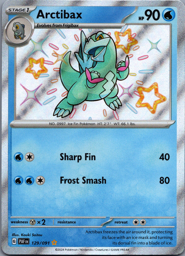 129 Arctibax Paldean Fates Shiny Rare NM