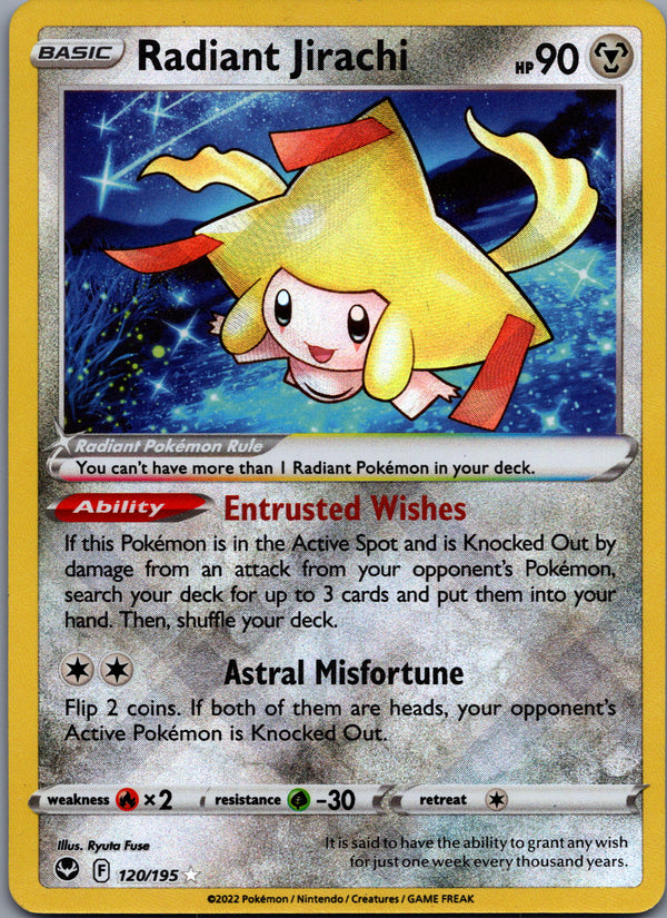 120 Radiant Jirachi Silver Tempest Radiant Rare Near Mint