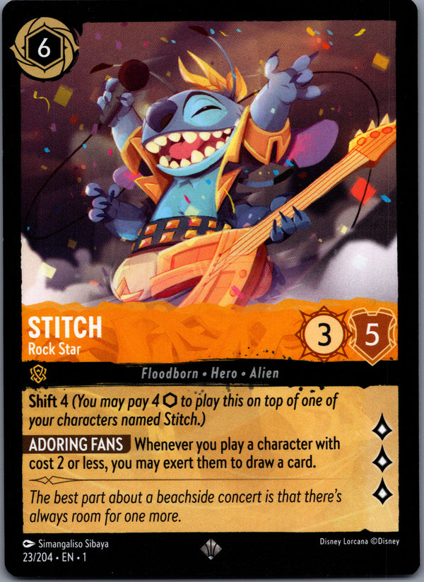 023 Stitch - Rock Star The First Chapter Super Rare NM
