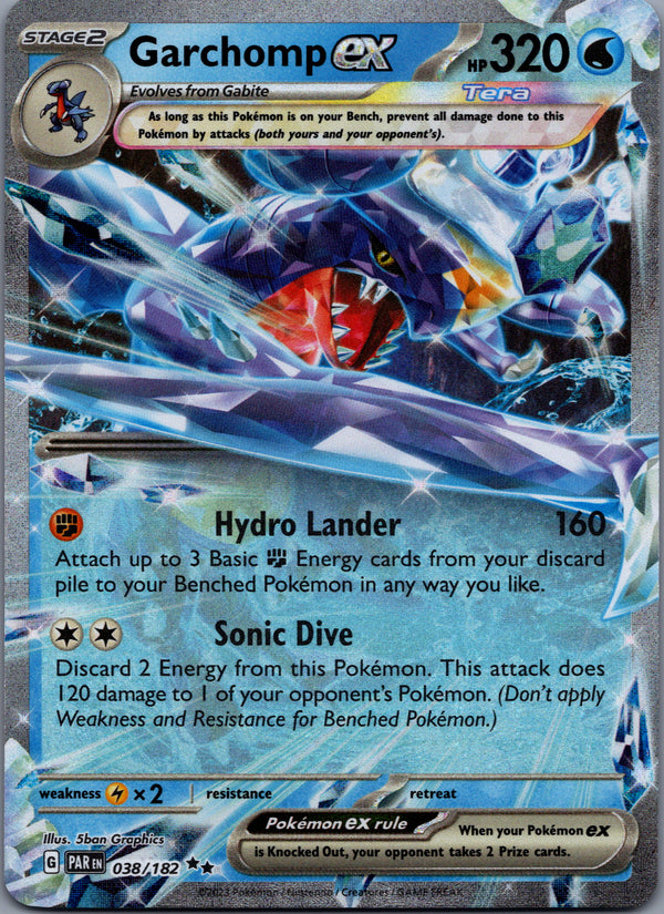 038 Garchomp ex Paradox Rift Double Rare Near Mint