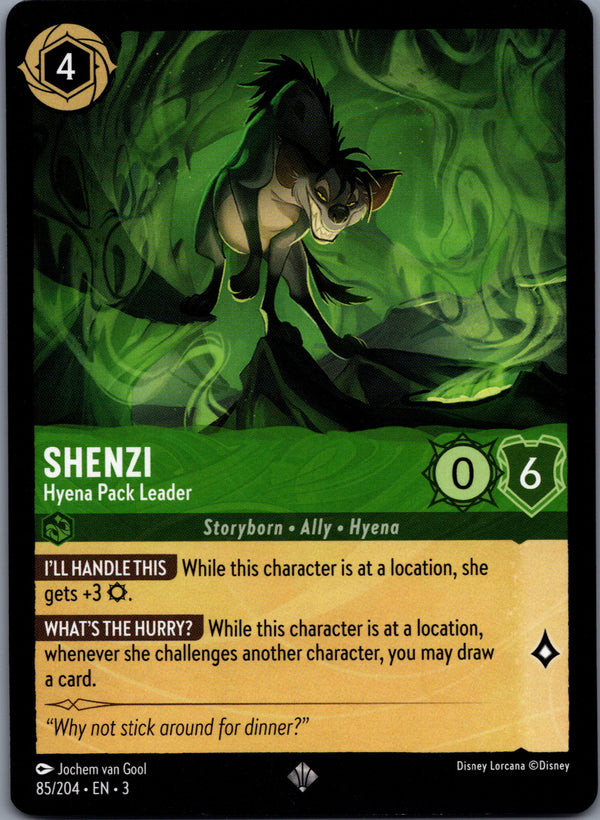 085 Shenzi - Hyena Pack Leader Into the Inklands Super Rare Near Mint