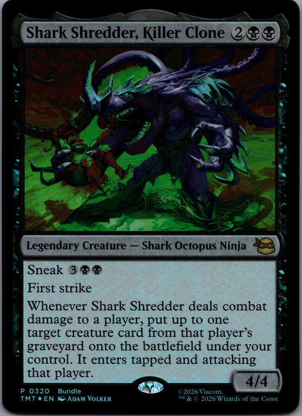 320 Shark Shredder, Killer Clone Teenage Mutant Ninja Turtles Rare Foil NM