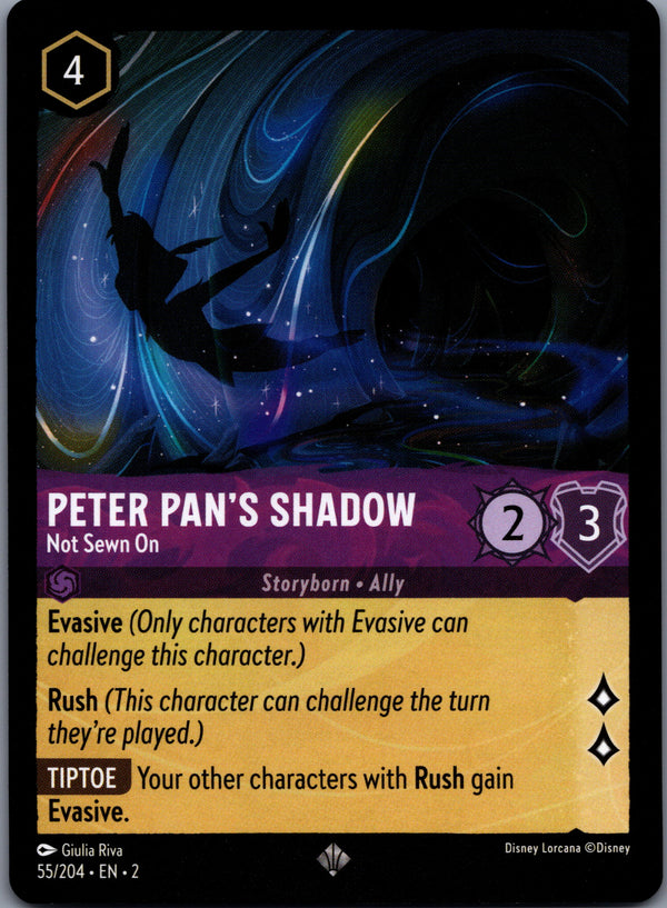 055 Peter Pan's Shadow - Not Sewn On Rise of the Floodborn Super Rare NM
