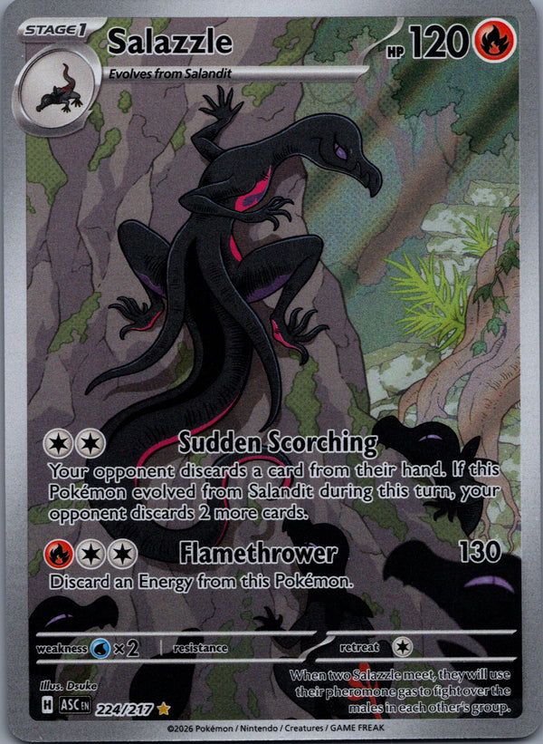 224 Salazzle Ascended Heroes Illustration Rare Near Mint