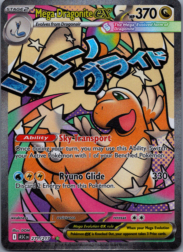 271 Mega Dragonite ex Ascended Heroes Mega Attack Rare Near Mint