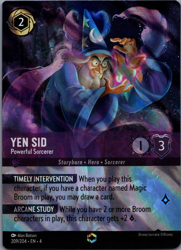 209 Yen Sid - Powerful Sorcerer Ursula's Return Enchanted Near Mint