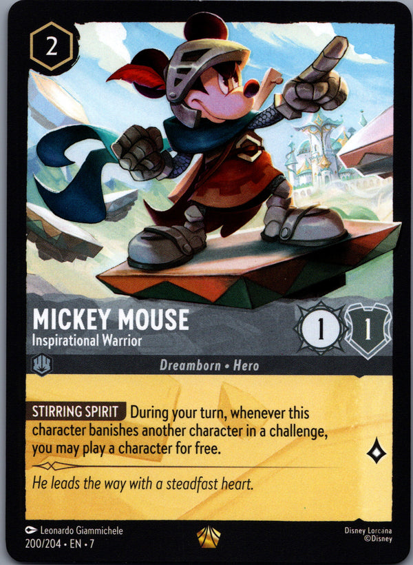200 Mickey Mouse - Inspirational Warrior Archazia's Island Legendary Near Mint
