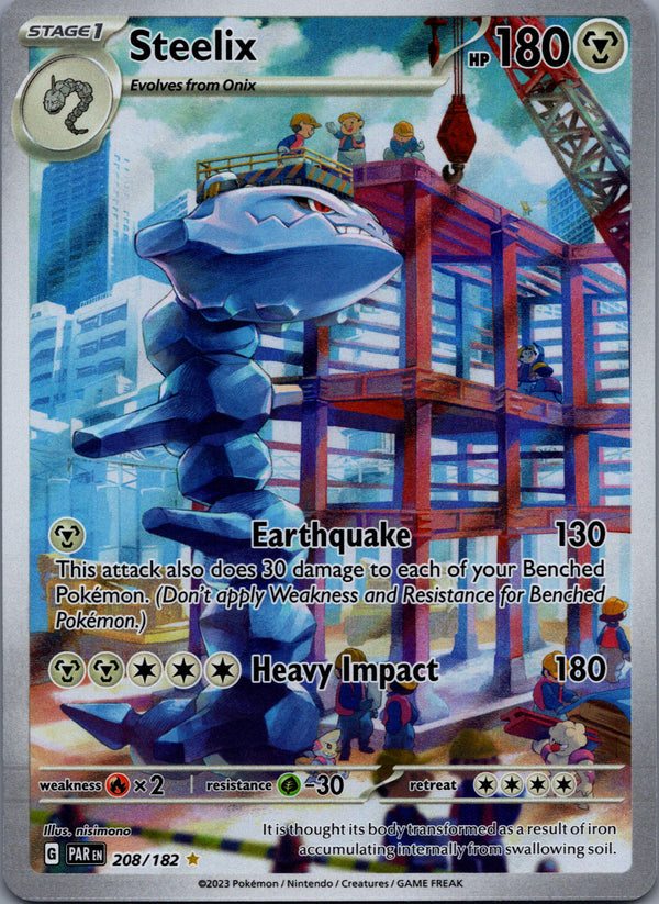 208 Steelix Paradox Rift Illustration Rare Near Mint