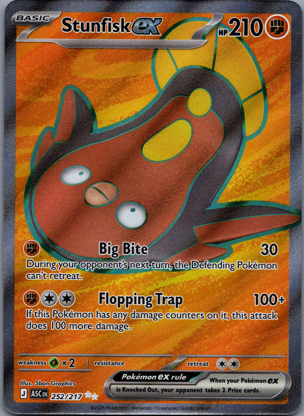 252 Stunfisk ex Ascended Heroes Ultra Rare NM