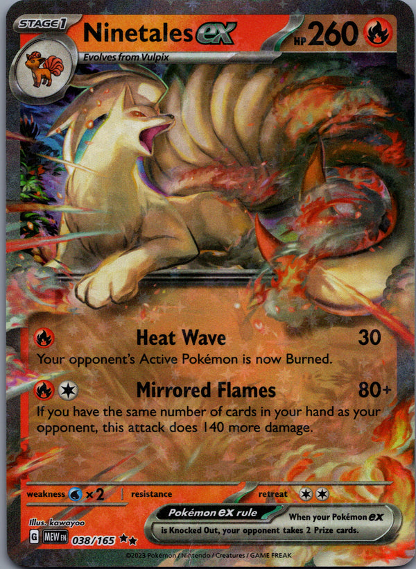 038 Ninetales ex Scarlet & Violet 151 Double Rare Near Mint